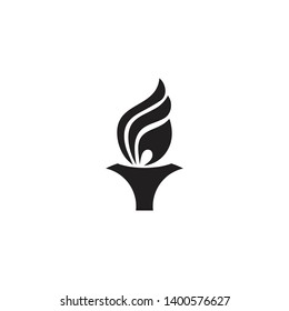 Torch logo inspiration symbol icon vector template