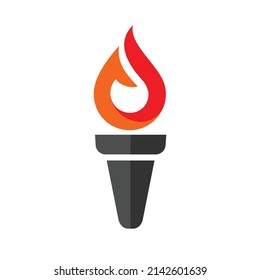 Logo de la antorcha con un concepto sencillo