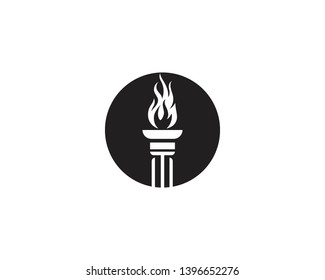  Torch logo and symbol design inspiration