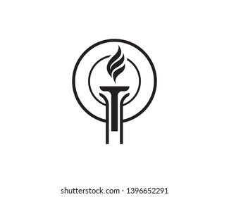  Torch logo and symbol design inspiration