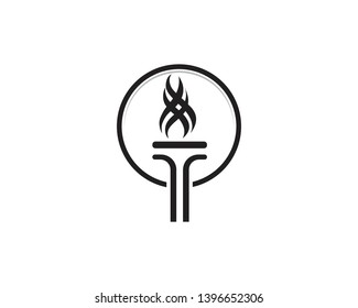  Torch logo and symbol design inspiration