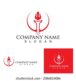 torch logo and symbol vector