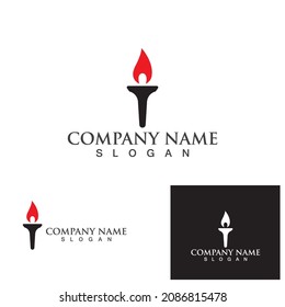 torch logo and symbol vector