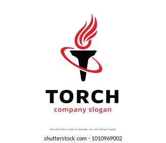 Torch Logo Template Design Vector, Emblem, Design Concept, Creative Symbol, Icon