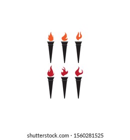 Torch logo template vector icon design