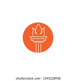 Torch  Logo Template vector symbol nature