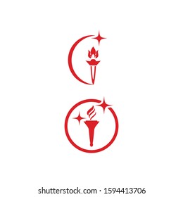 Torch  Logo Template vector symbol nature