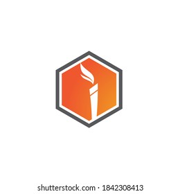 Torch  Logo Template vector symbol nature