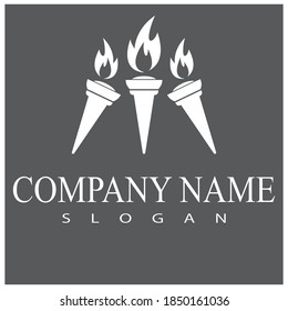 Torch  Logo Template vector symbol nature