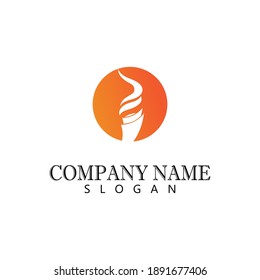 Naturaleza del símbolo vectorial de la plantilla de logotipo de torsión
