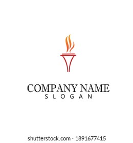 Torch  Logo Template vector symbol nature