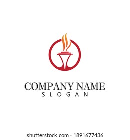Torch  Logo Template vector symbol nature