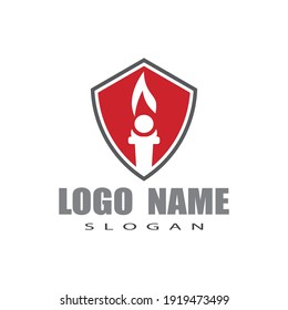 Torch  Logo Template vector symbol illustration design