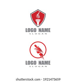 Torch  Logo Template vector symbol illustration design