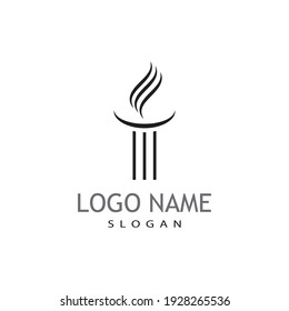 Torch  Logo Template vector symbol illustration design