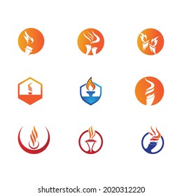 Torch  Logo Template vector symbol illustration design