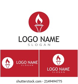 Torch  Logo Template vector symbol illustration design