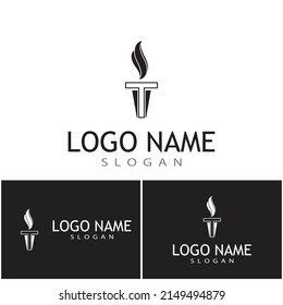 Torch  Logo Template vector symbol illustration design