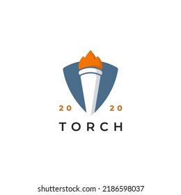 Torch logo vector design template