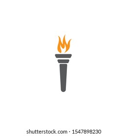 Torch logo vector template illustration design icon