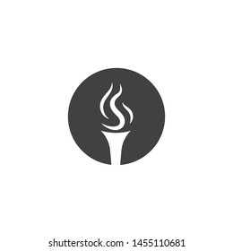 Torch logo vector template ilustration concept 