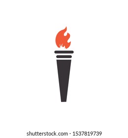 Torch logo vector template ilustration concept