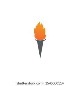 Torch logo vector template ilustration concept 