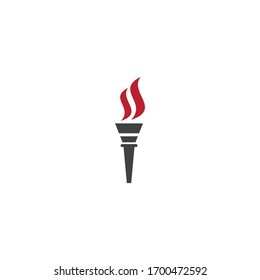 Torch logo vector template ilustration concept 