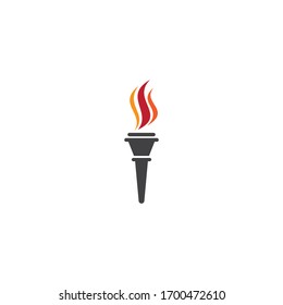 Torch Logo, Vektorgrafik-Vorlagenkonzept 