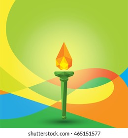 Torch on abstract background