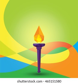 Torch on abstract background