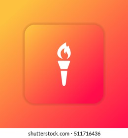 Torch orange bright app ui/ux Icon / Logo design