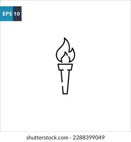 Torch outline icon Vector illustration