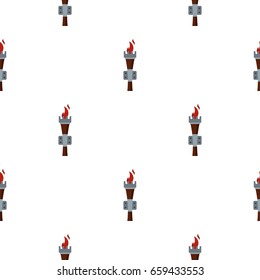 Torch pattern seamless flat style for web vector illustration