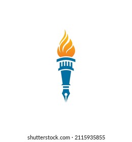 Torch Pen Logo Design
unique and clean design