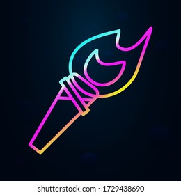 Icono de antorcha, nolan pirata. Línea delgada simple, contorno vector de iconos Piratas para ui y ux, sitio web o aplicación móvil