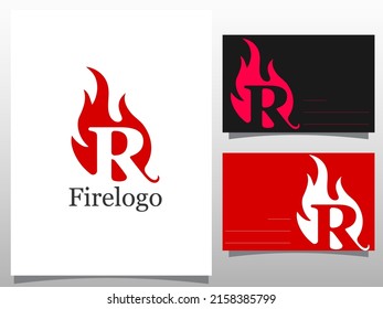 torch r letter logo design template. torch logotype vector unusual letter. Vector design template elements for your application or company.
