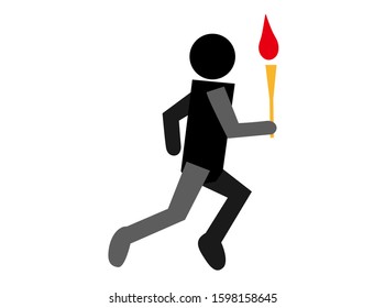 A torch relay runner icon.