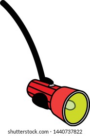 Torch - Retro Cop Policeman Vector Illustration