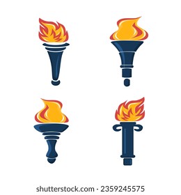 Torch shape vector set design