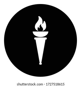 Torch simple icon. Flat desing