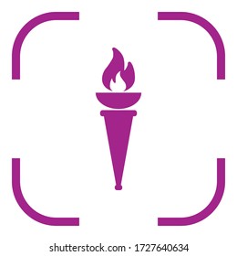 Torch einfaches Symbol. Flachdesign