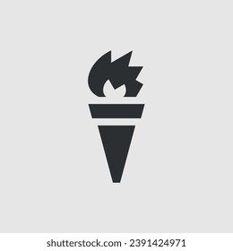 Torch. Simple shape vector icon