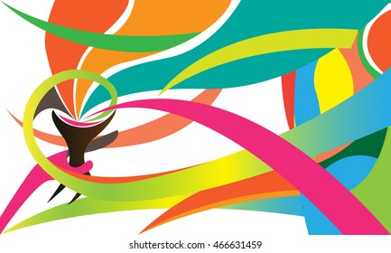 torch vector abstract colors splash concept rio vector color background, Brazil Summer 2016 Games in Rio de Janeiro , abstract colorful backdrop , sport games background 2016