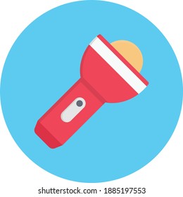 torch vector colour flat icon