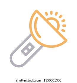 torch vector colour line icon