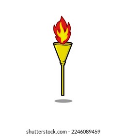 torch vector design on white background
