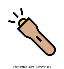 torch vector flat color icon 