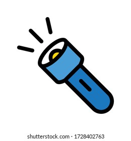 torch vector flat color icon 