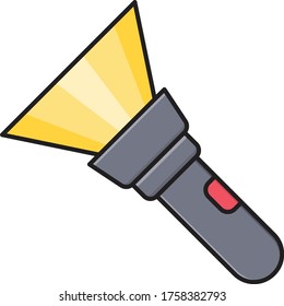 torch vector flat color icon 